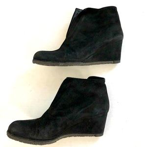 Stuart Weitzman suede wedge heeled bootie